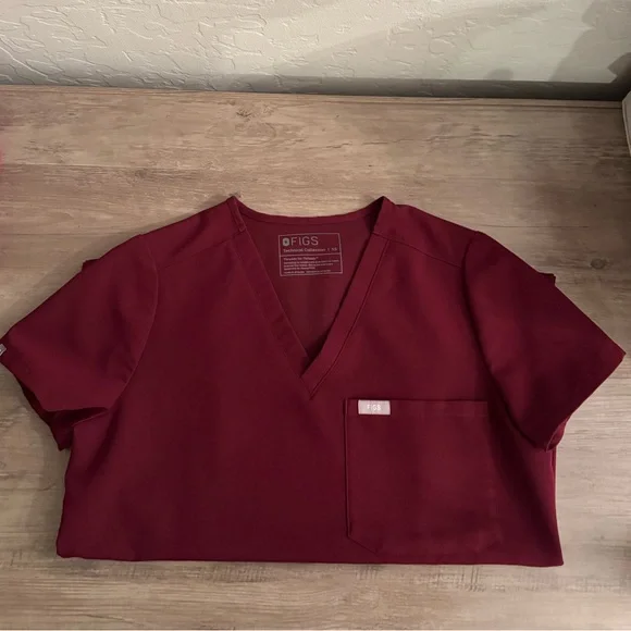 Figs Burgundy Scrub Set - Picture 2 of 6